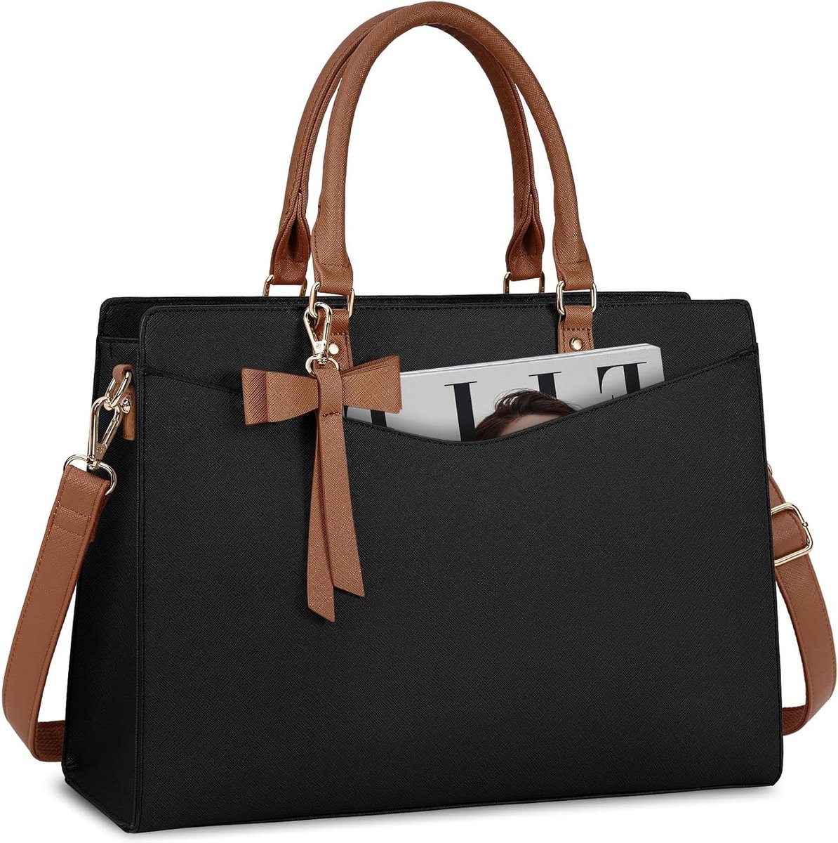 Laptoptas Dames - Handtas Werk - Zakelijk Gebruik - PU Leder Design - 42 x 31 x 15 cm