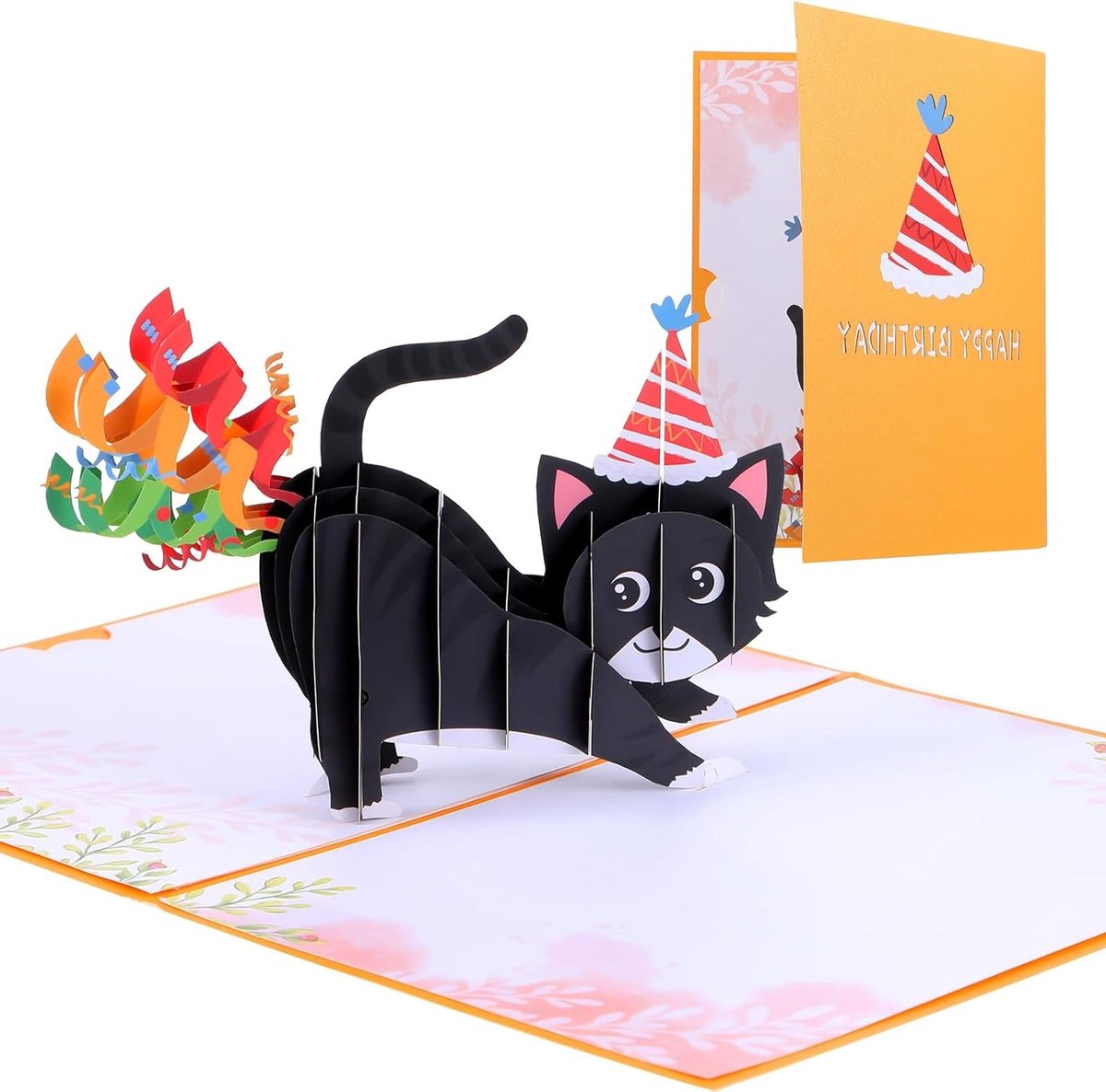 Unieke 3D Verjaardagskaart met Kat - Creatieve Pop-up Kaart voor Verjaardagen van Jongens en Meisjes, Perfect voor Kattenliefhebbers