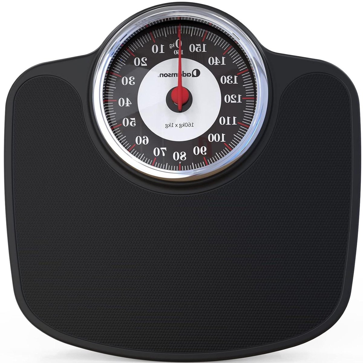 Analoge Weegschaal - Mechanische Weegschaal Badkamer - Gewicht Monitoren - Antislip Rubberoppervlak - Tot 160 kg - Zwart