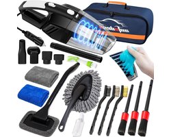 Autoreinigingsset - Detailing Kit - Auto Onderhoud - 20 Delige Set - 7500 Pa Zuigkracht - Blauw