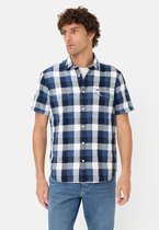 camel active Overhemd met korte mouwen en borstzakken - Maat - Indigoblauwmenswear-XXL