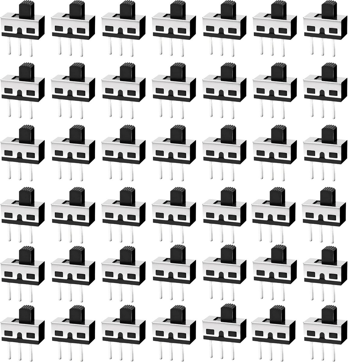 VT Goods - Verticale Schuifschakelaar - 3-polig - Ideaal voor Elektronica - Mini-paneel - Microschakelaar - Perfect voor DIY Projecten - 2 A 125 V DC
