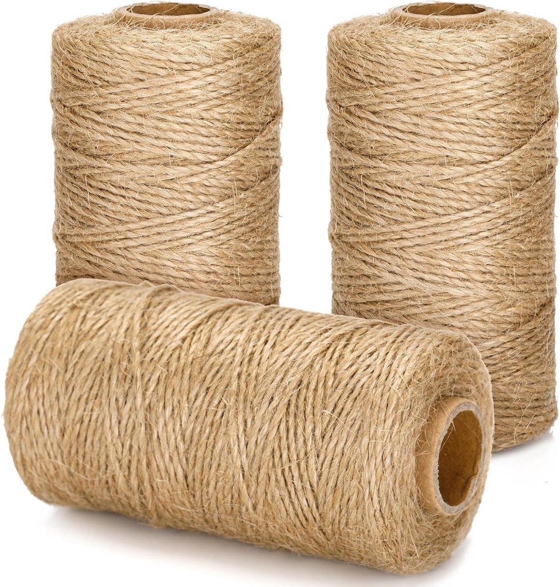 Natuurlijke Jute Touw 1.5 mm × 300 m voor Tuinieren, Knutselen, DIY Decoratie en Cadeauverpakking