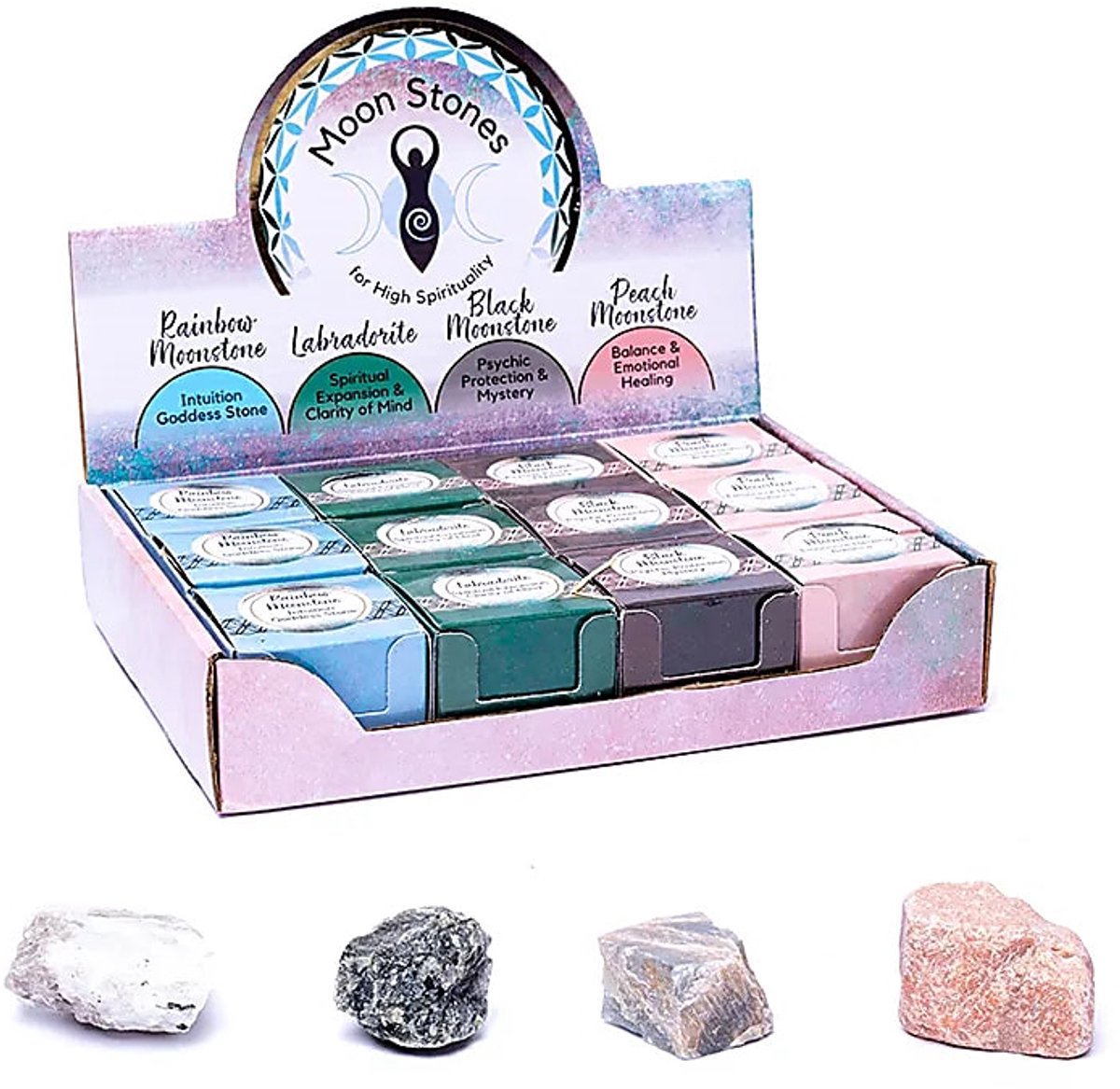 Maanstenen 12 stuks in pop-up displaydoos - 69 g - 69g