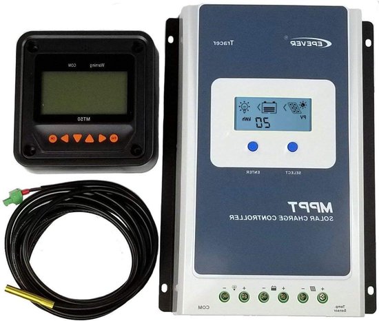 MPPT Zonnelaadregelaar 30A met LCD-display voor 12V/24V Systemen - Hoge Efficiëntie Zonnecontroller