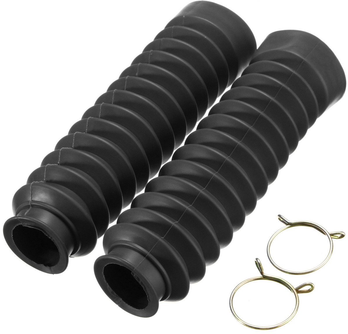 SPHProducts - Motorfiets Voorvork Beschermhoes - Rubber Gaiters - Zwart - Universele Pasvorm - Bescherming tegen Stof en Water - Geschikt voor Motoren