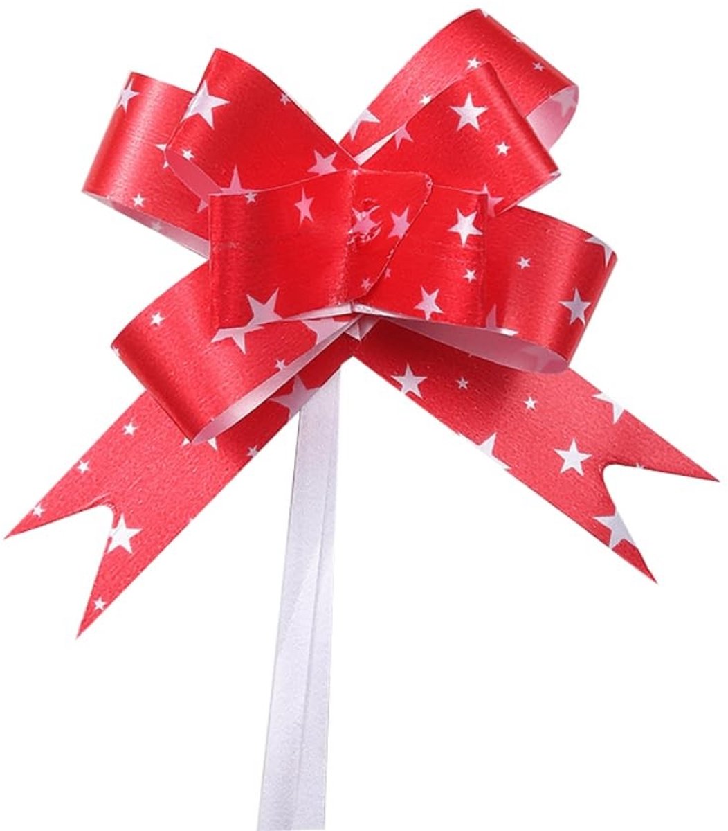 30 Stuks Decoratieve Cadeaulinten - Kerst, Verjaardag & Bruiloft - Rood