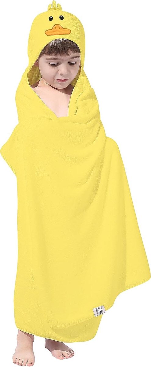 Kinder Handdoek met capuchon - Badjas poncho - Na het badderen - Extra dik ontwerp - 90 x 