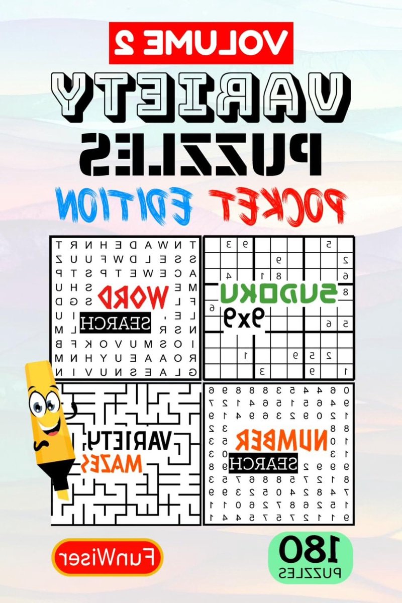 Puzzelboek Volwassenen - Activiteitenboek Pocket - Reis Spelletjes - 180 Gevarieerde Puzzels - 10x15 cm - Multicolor