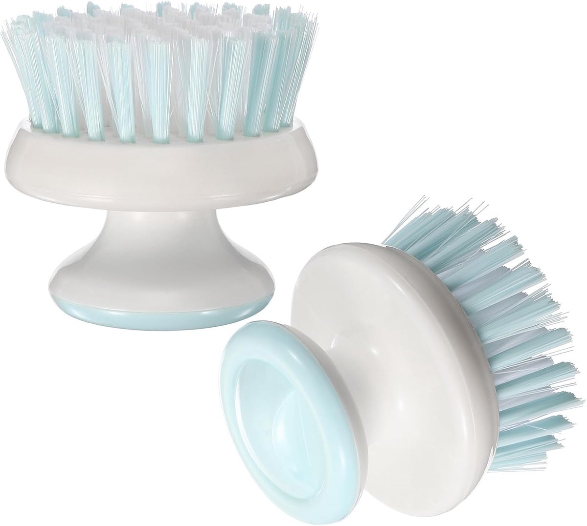 2.7" x 2.5" Dish Brush met Handvat - 2 Stuks Ergonomisch Grip Palm Borstels Plastic Afwasborstel voor het Wassen van Keukengerei - Goederen voor de Keuken, Potten, Kommen, Fruit, Blauw