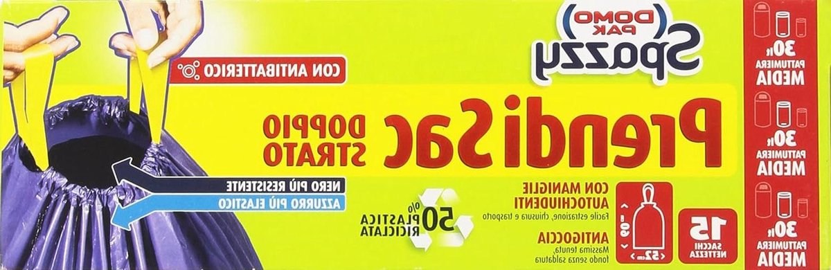 Plastic Afvalzakken - Vuilniszakken Handvatten - Hygiënisch Afval Beheer - Antibacteriële Bescherming - Medium 60 stuks - Wit