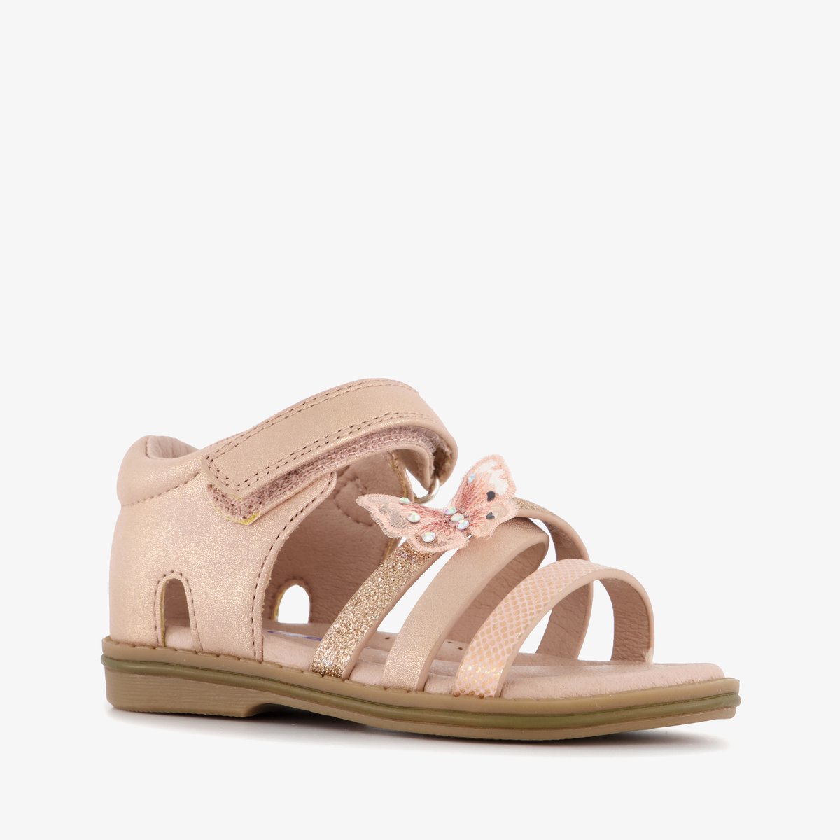 Blue Box meisjes sandalen met vlinder roze goud - Maat 23