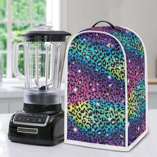 Blender Stofkap - Keukenapparaat Cover - Apparaat Beschermen - Vingerafdruk Bescherming - 9.4"Lx7.2"Wx15.9"H - Regenboog Luipaard van Merkloos — afbeelding 4