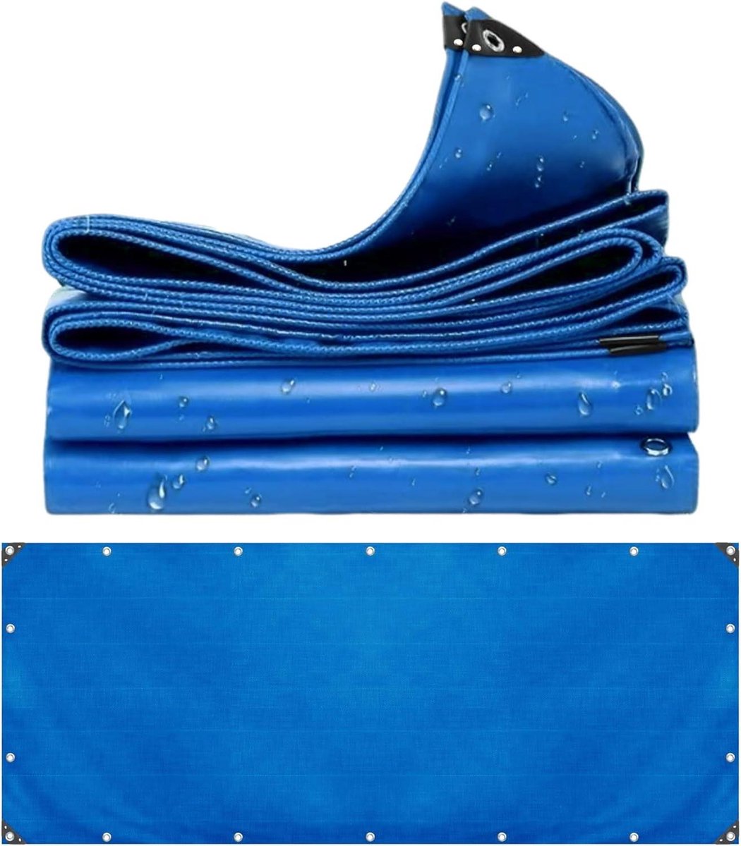 Versterkt Tarpzeil - Dekzeil Waterdicht - Zware Buitenbescherming - Scheurbestendig PVC - 1.5x5 m - Blauw