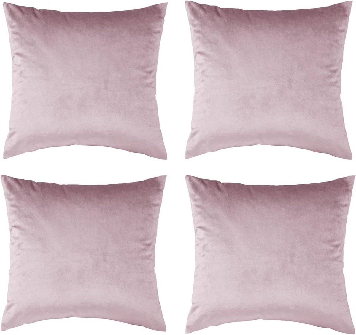 Decoratieve Kussenhoezen - Fluwelen Kussenslopen - Woonkamer Decoratie - Zachte Kwaliteit Stof - 40 x 40 cm - Blush Roze