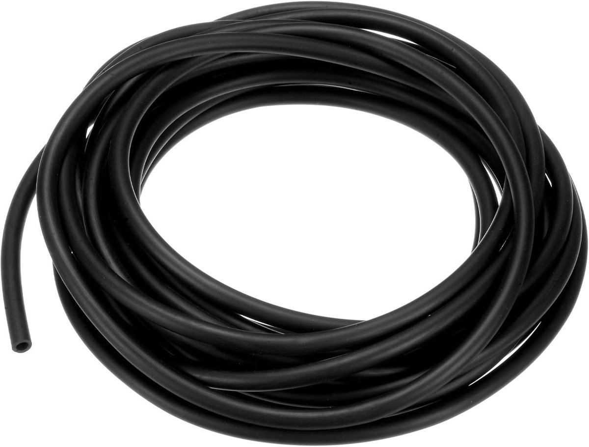 Lubricating Oil Hoses 3mm (1/8") ID x 3/16" OD 16.4FT Rubber Hose voor Irrigation-Small Equipment-Outdoor-Garden Water Hose [Black]