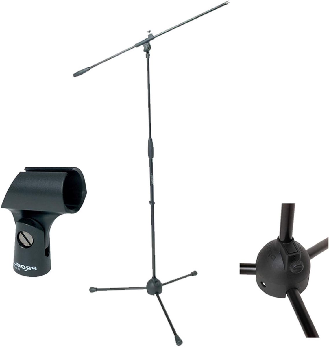 Microfoon Statief Set - Giraf Arm Microfoonstandaard - Muziek Opnemen - Stabiele Tripod Basis - 150 cm Max Hoogte