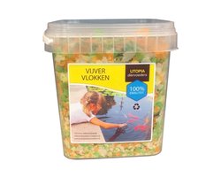 Vijvervlokken Utopia - Drijvende Vlokken 325 Gram - Licht Verteerbaar Visvoer 2.5 Liter