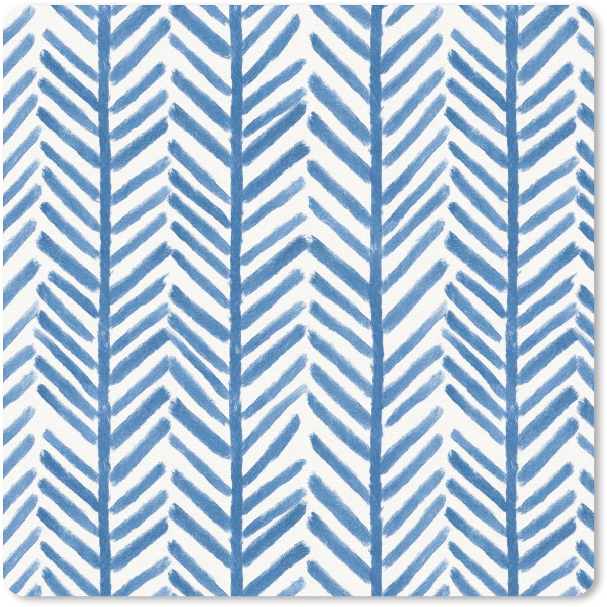 Muismat 20x20 cm - Mousepad Patroon - Streep - Blauw - Muismatten