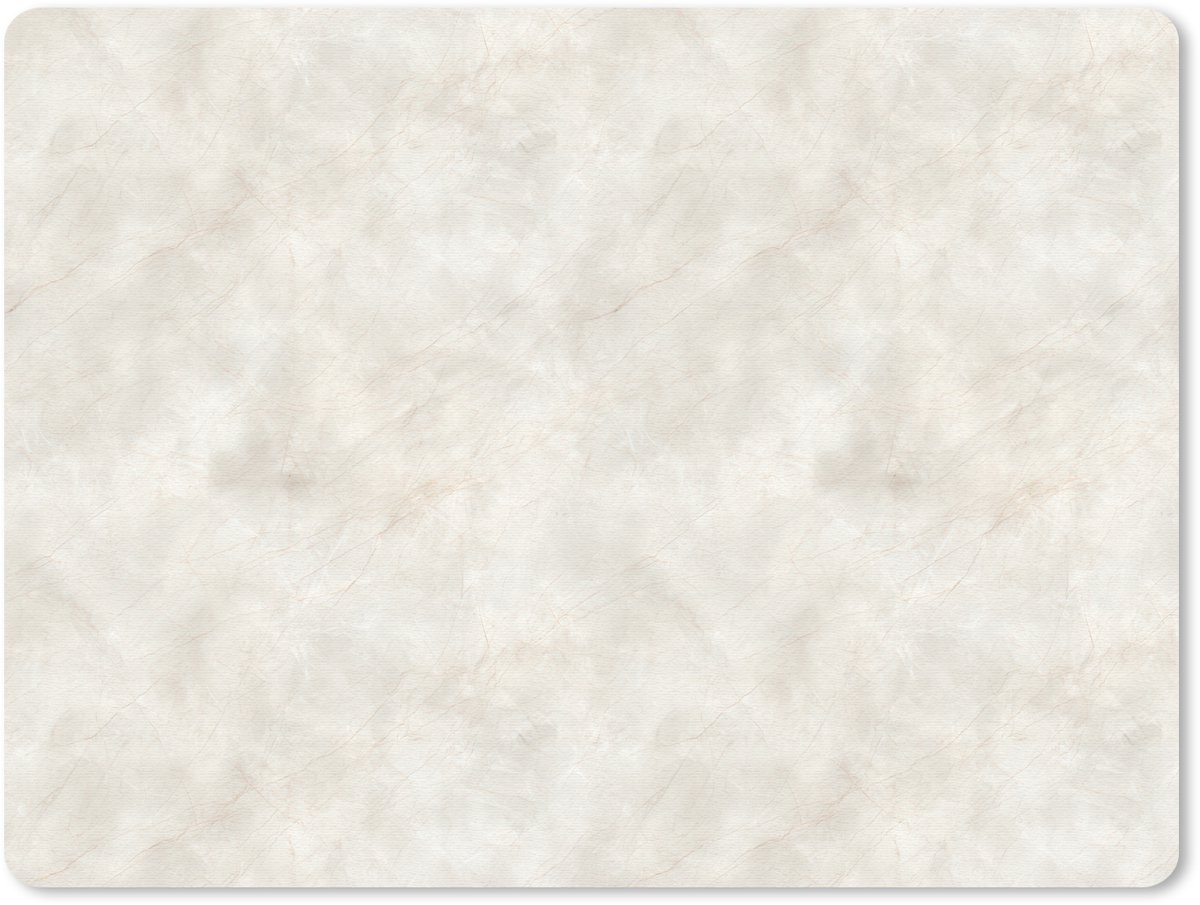 Muismat 12x10 cm - Mousepad Crèmebeige - Marmer print - Aders - Muismatten