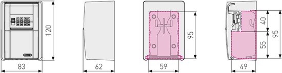 Sleutelkluis 787 BIG H120xB84xD62mm combinatiesleutel ABUS van ABUS — afbeelding 5