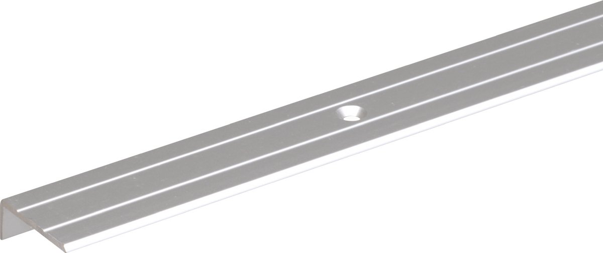 Alberts 499686 trapbeschermingslijst | geboord | aluminium, zilverkleurig geanodiseerd | 1000 x 24,5 x 20 mm | set van 3