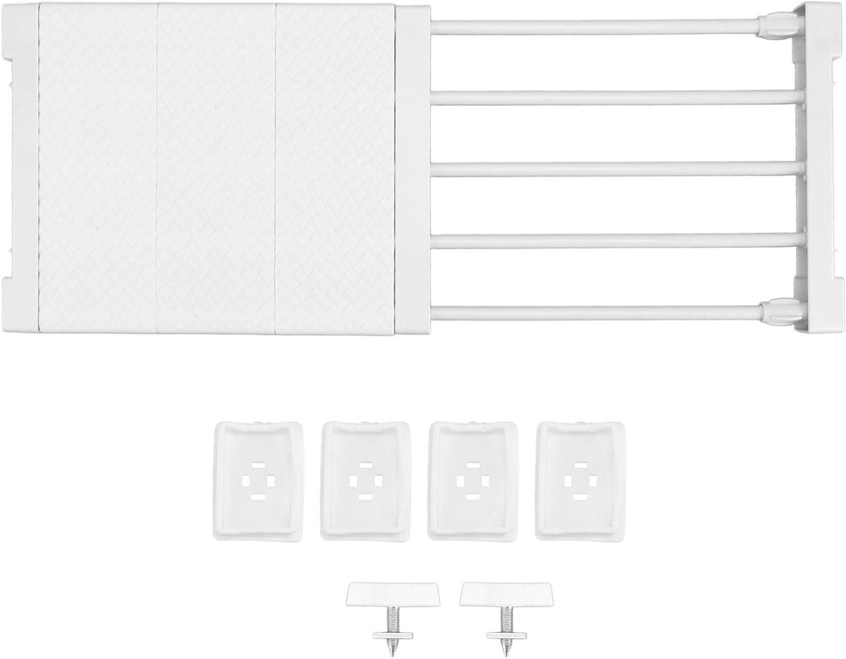 Uitbreidbare metalen opbergplank voor kast, verstelbare tension shelf voor efficiënt ruimtegebruik (38-55CM)