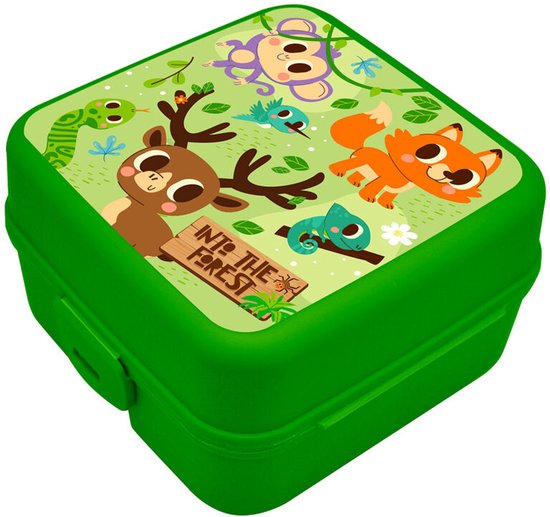 Lunchbox met Meerdere Compartimenten - School Lunchtrommel met Dieren - Into the forest van Mepal — afbeelding 4