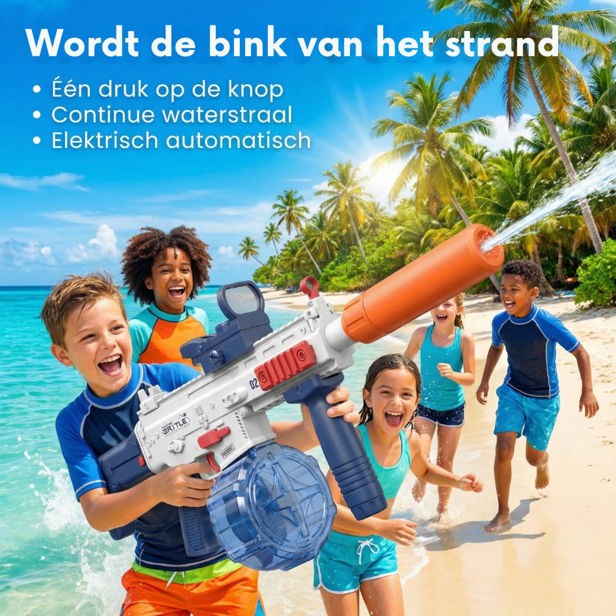 Elektrisch Waterpistool – Oplaadbare Water Gun met Continue Straal – 500ML – Outdoor Speelgoed voor Kinderen – Zomer & Zwembad — afbeelding 7