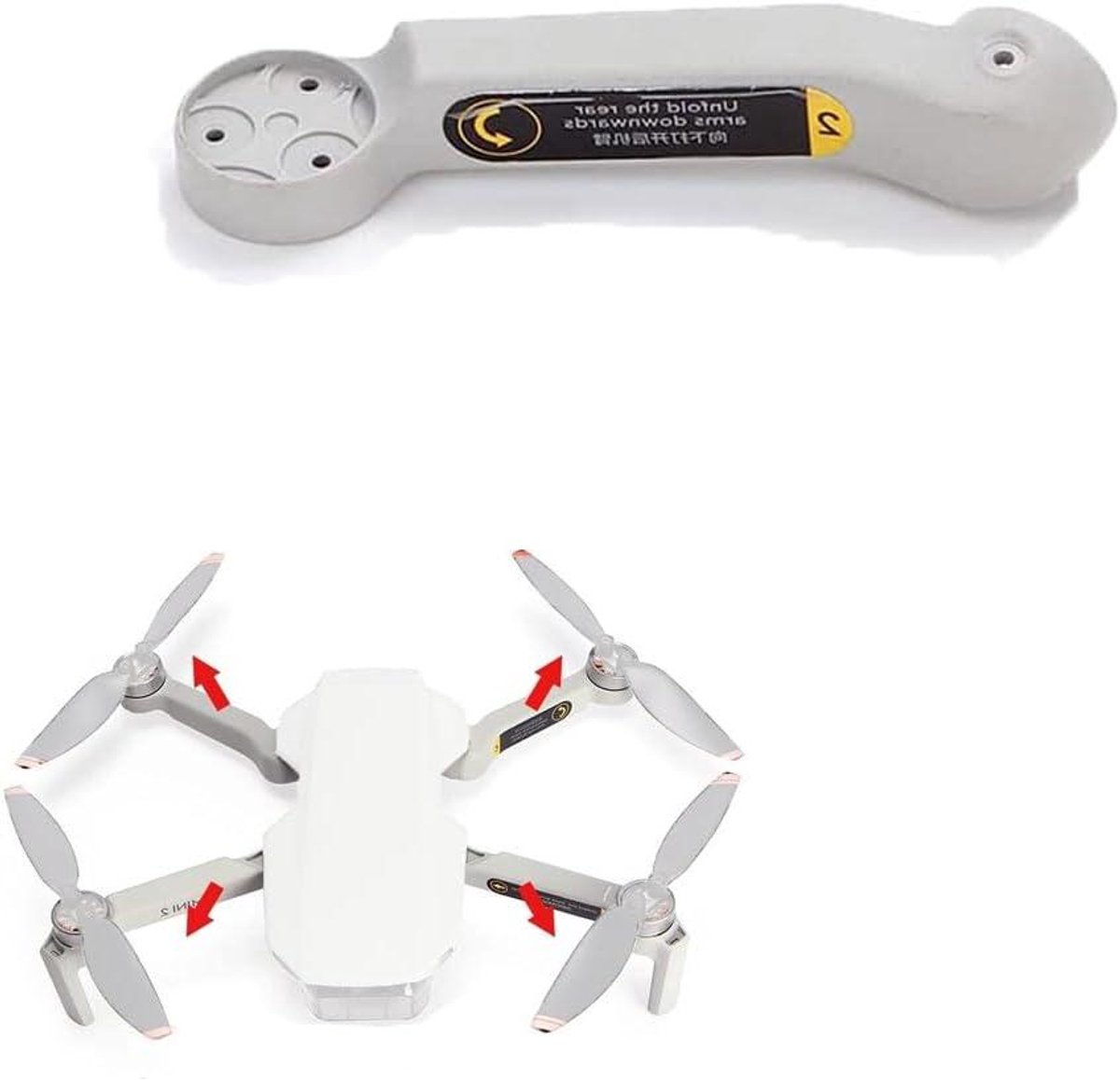 Drone Armafdekking - Reserveonderdeel - Drone Reparatie - Zonder Motor - 12.2cm