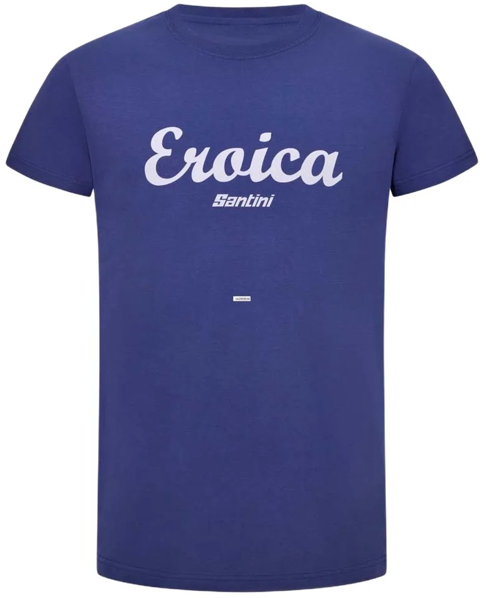Santini Eroica Cipressi T-shirt Met Korte Mouwen Avio