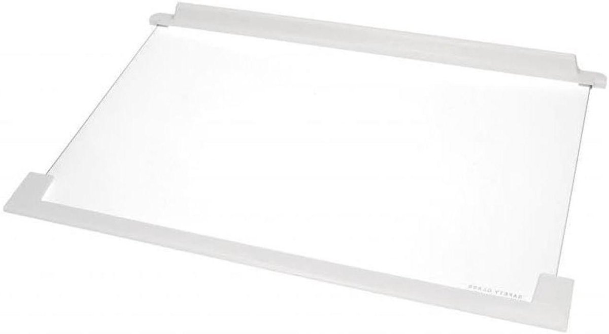 Glazen Koelkastplank - Vriezer Plank - Keuken Organisatie - Verstelbare Randen - 477 x 305 mm
