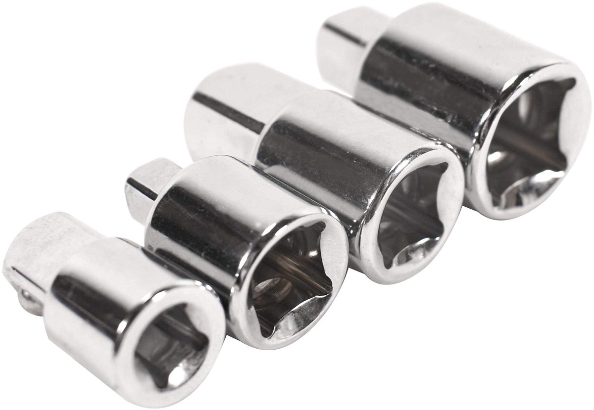 DIGIFLEX 4-delige Socket Wrench Inverter Reducers Adapters Set 1/2" 3/8" 1/4"