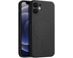 Casify Siliconen Hoesje geschikt voor MagSafe iPhone 12 Mini Hoesje - Zwart