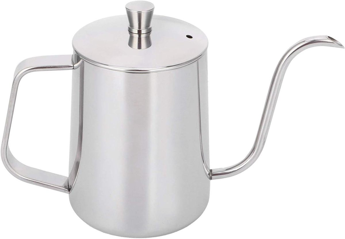 Koffie Waterkoker - Thee Pot - Precisie Gieten - Zwanenhals Uitloop - 600ml Capaciteit - Roestvrij Staal