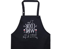 EXPRESS-STICKEREI Schort koken unisex - met geborduurd design grappig kookschort barbecueschort voor vrouwen/mannen verstelbaar slabschort keukenschort cadeau grillfans hobbykok bakker