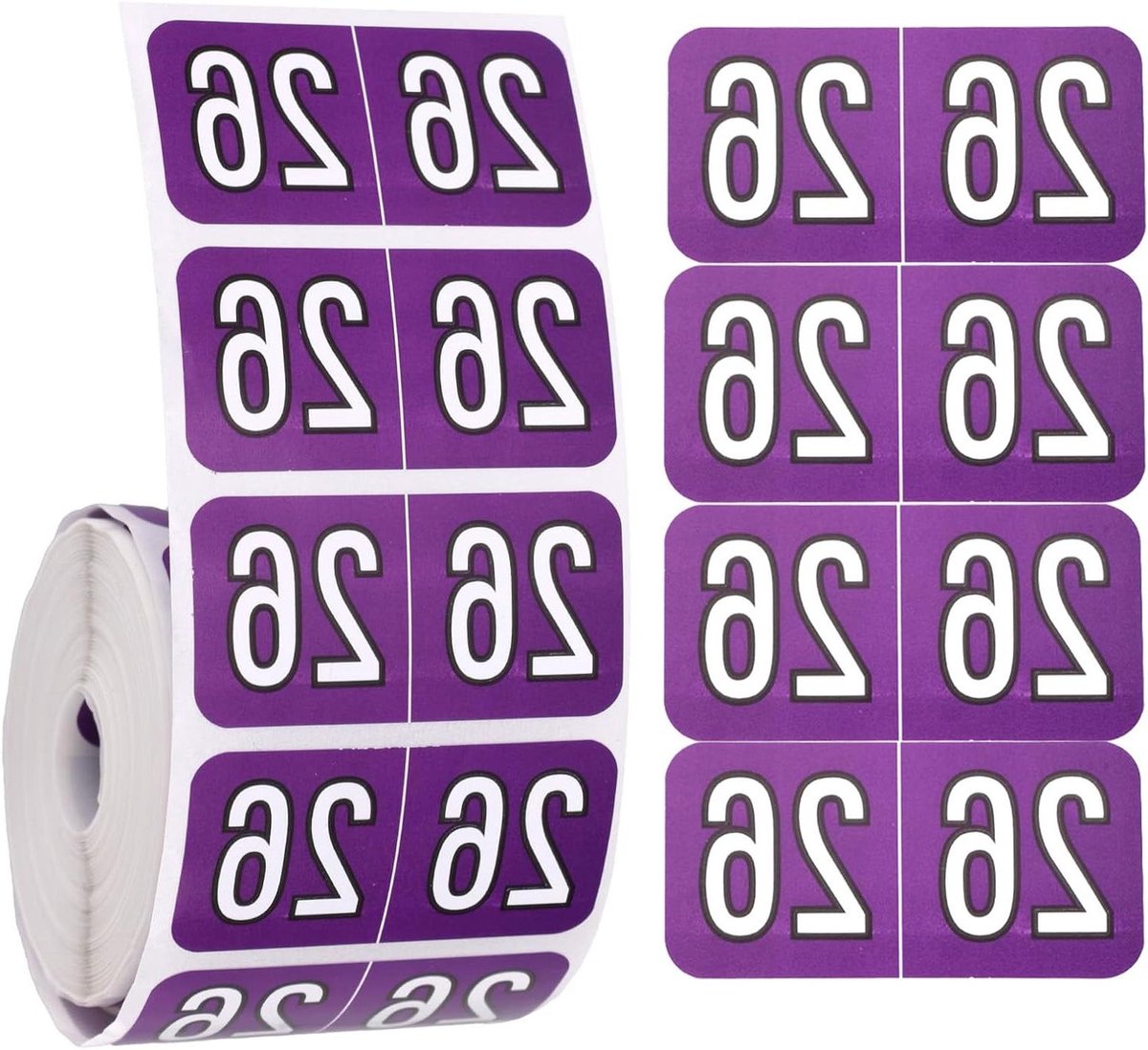 Jaarstickers 2026 - Map Labels - Bestanden Coderen - Zelfklevend Papier - 19x38cm - Nachtpaars