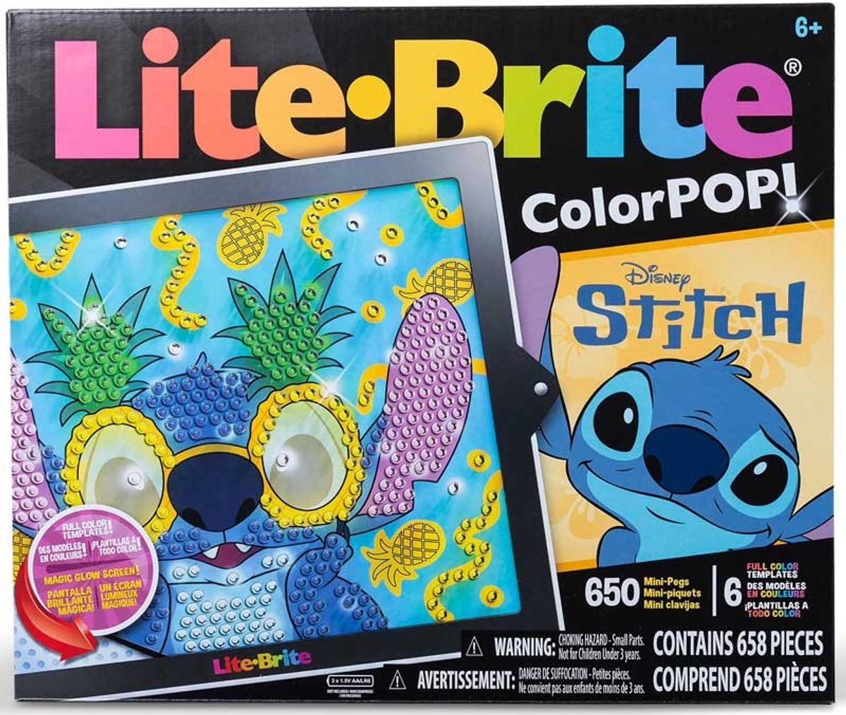 Basic Fun lichtbord speelgoed LITE BRITE Colorpop Stitch multicolor.