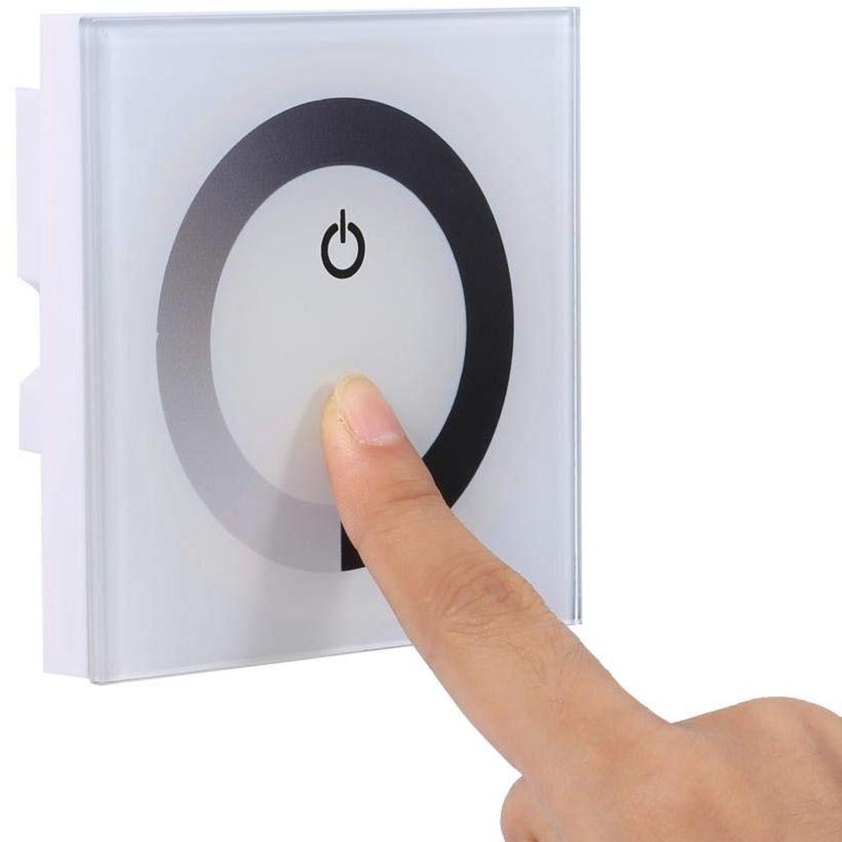 Led Dimmer Wandschakelaar - Touch Panel Controller - Lichtsterkte Aanpassen - Enkelkleurig Bediening - 86x86x35 mm - Wit