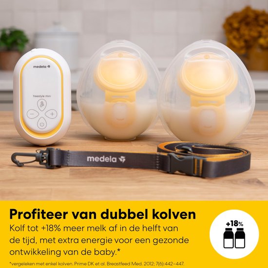 Medela Freestyle Mini Mains Libres - Tire-lait Électrique Double - Portable - Coupelles Mains Libres - Batterie Rechargeable