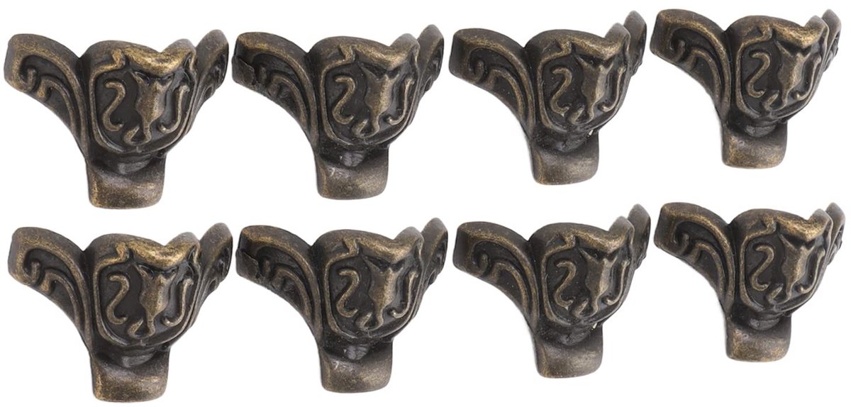 Allecto - Stuks Antique Bronzen Hoekbeschermers voor Sieradenkisten en Meubels