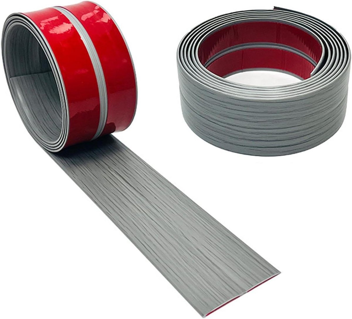Flexibele binnen-buitenhoeklijst - Zelfklevende sierlijst - Wand- en plafondbescherming - Duurzaam PVC materiaal - 3 meter lengte - Grijze houtnerf