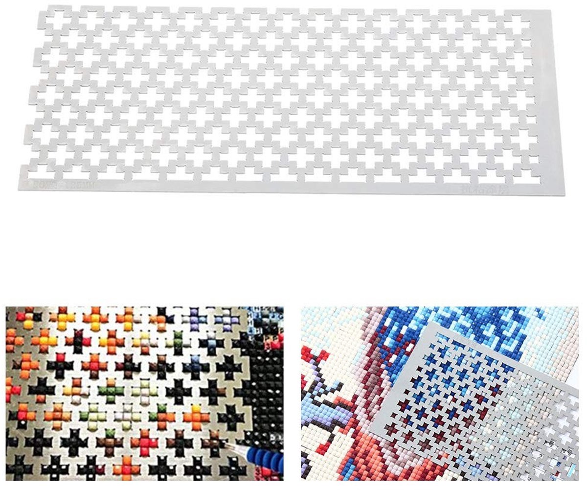Garosa Ruiter voor Diamant Schilderen - 15.7x7 cm Diamant Art Ruler voor Efficiënt DIY Projecten
