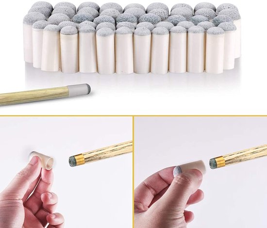 Allecto - Stuks 11mm Billiard Cue Tips - Vervangende Snooker Pool Tip - Hoogwaardige Plastic van Allecto — afbeelding 5