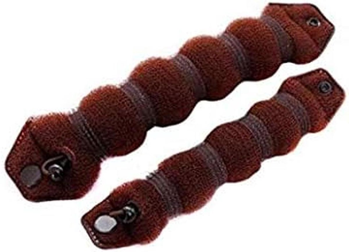 Haar Styling Styler - Haar Donut - Kapsels Maken - Set van 2 - 18.5cm 22.9cm - Bruin
