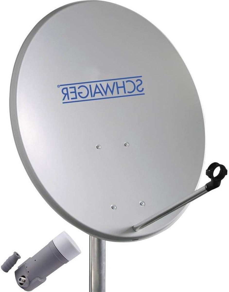 Satelliet Schotel - Satelliet Ontvangst - Digitale TV - Weerbestendig Systeem - 60 cm - Lichtgrijs