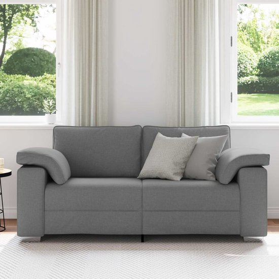 vidaXL - Love - Siège - Canapé - Gris foncé - 140 - cm - Tissu