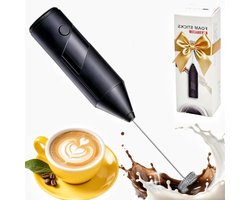 Handheld Melkopschuimer - Melk Klopper - Koffie Maken - Draadloze Bediening - 7.4 Ounces - Zwart