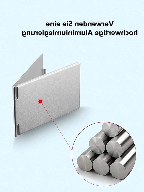 Draagbare Vouwspiegel voor Reizen, Compacte Make-up Spiegel, Handige Pocket Spiegel, 11.5cm x 8cm, Zilver, Ideaal voor Op Reis en Dagelijks Gebruik — afbeelding 3