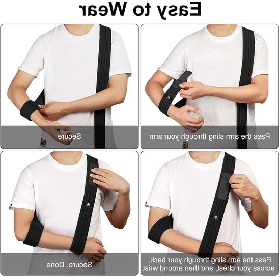 Universele Arm Sling voor Comfortabele Ondersteuning en Herstel van Schouderblessures van Merkloos — afbeelding 4